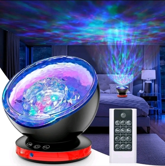 Ocean Wave Projector, 12 LED kids Night Light Lamp with Adjustable Remote - Picture 1 of 6